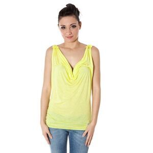 Zuelements Yellow Viscose Women Women's Top